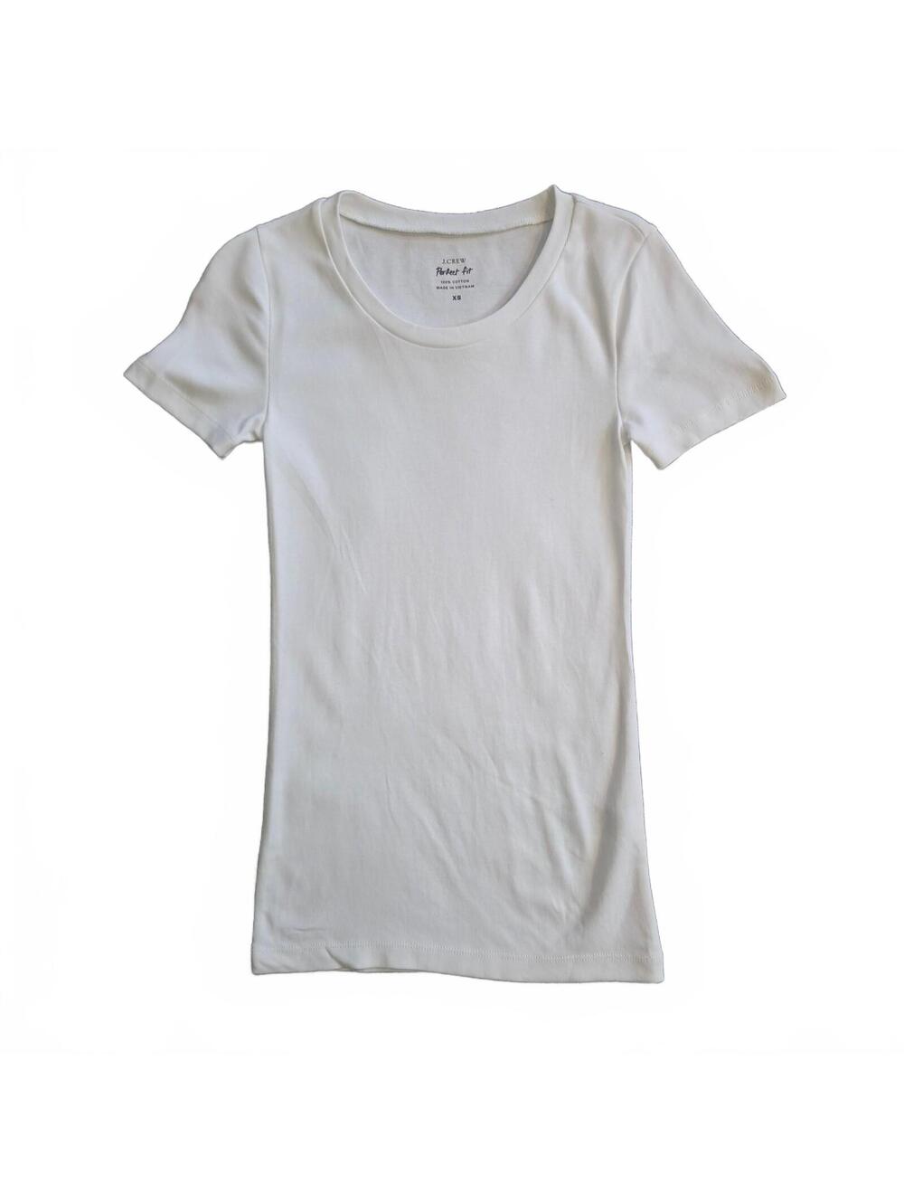 J.Crew Perfect Fit White Cotton T-Shirt XS